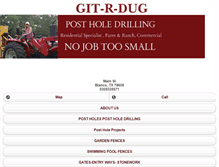 Tablet Screenshot of git-r-dugpostholedigging.com